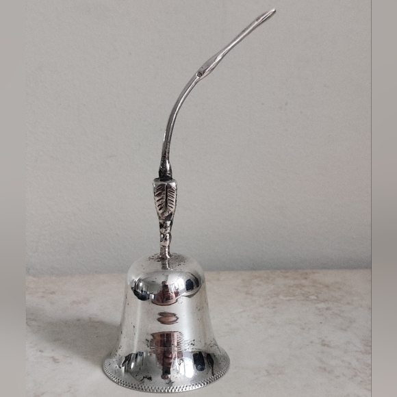 Lotus Flower Hand Bell Sterling Silver - Picture 8 of 12